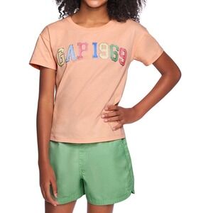 Gap Kids Girls Short 1969 Sleeve Tee Orange Size XS (4-5)